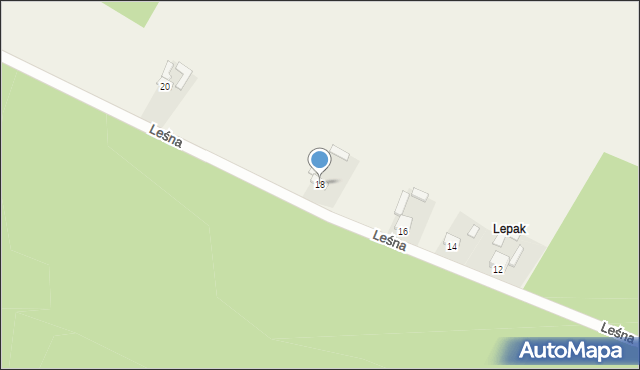 Kuczów, Leśna, 18, mapa Kuczów