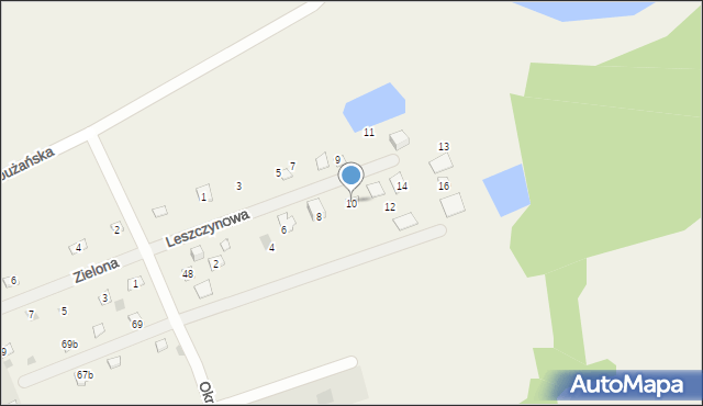 Kuligów, Leszczynowa, 10, mapa Kuligów