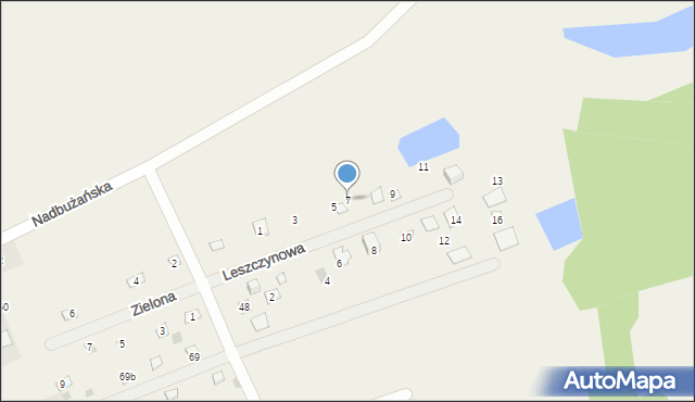 Kuligów, Leszczynowa, 7, mapa Kuligów