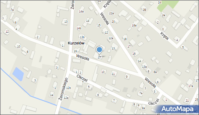 Kurzelów, Leśna, 17, mapa Kurzelów