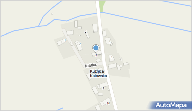 Kuźnica Katowska, Leśna, 4, mapa Kuźnica Katowska