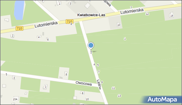 Kwiatkowice-Las, Leśna, 2, mapa Kwiatkowice-Las