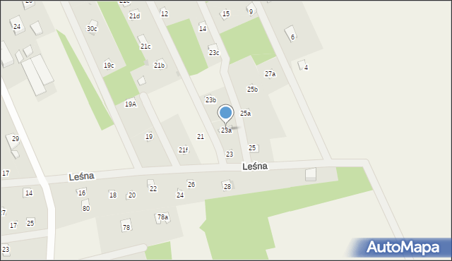 Łacha, Leśna, 23a, mapa Łacha