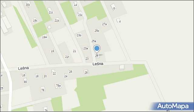 Łacha, Leśna, 25, mapa Łacha