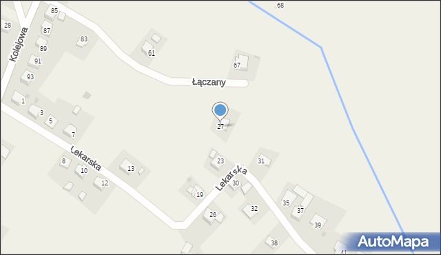 Łączany, Lekarska, 27, mapa Łączany