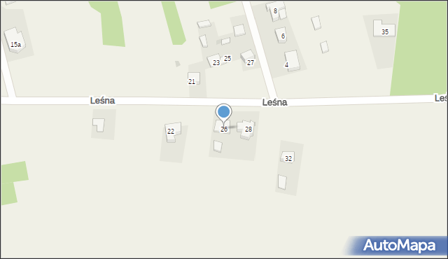 Ładzice, Leśna, 26, mapa Ładzice