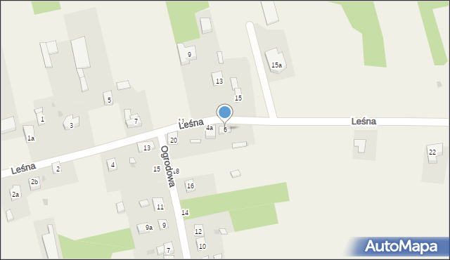 Ładzice, Leśna, 6, mapa Ładzice