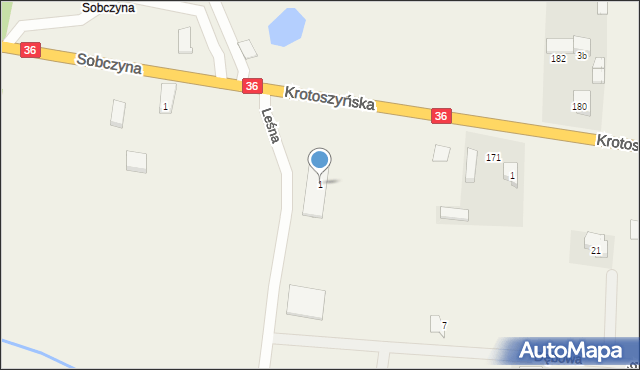 Lamki, Leśna, 1, mapa Lamki