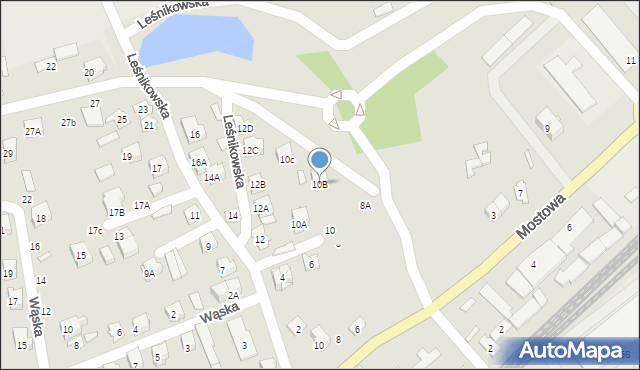 Łapy, Leśnikowska, 10B, mapa Łapy