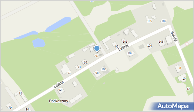 Laskowiec, Leśna, 97, mapa Laskowiec