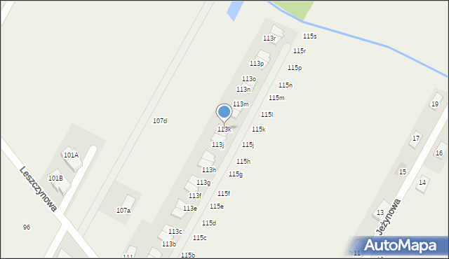 Laszczki, Leszczynowa, 113k, mapa Laszczki