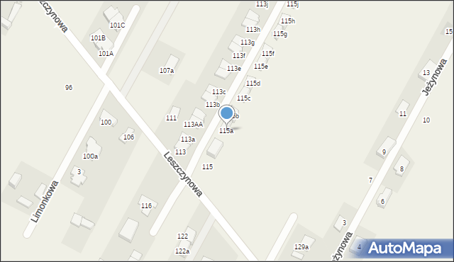 Laszczki, Leszczynowa, 115a, mapa Laszczki