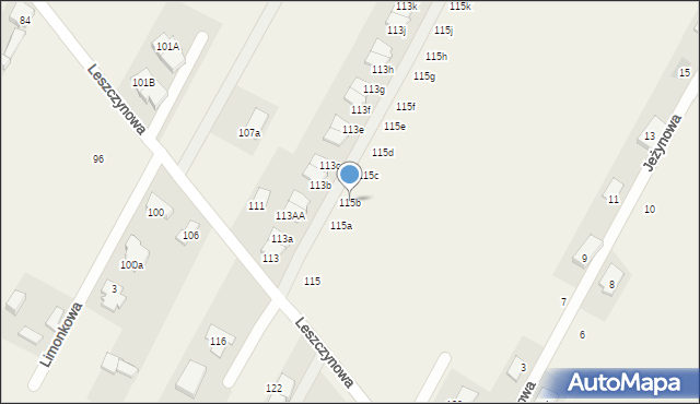 Laszczki, Leszczynowa, 115b, mapa Laszczki