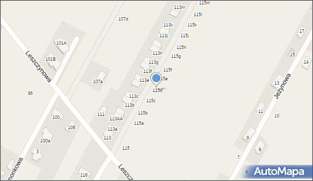 Laszczki, Leszczynowa, 115d, mapa Laszczki