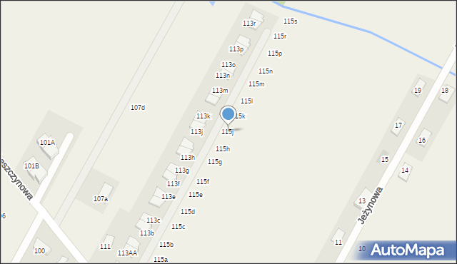 Laszczki, Leszczynowa, 115j, mapa Laszczki