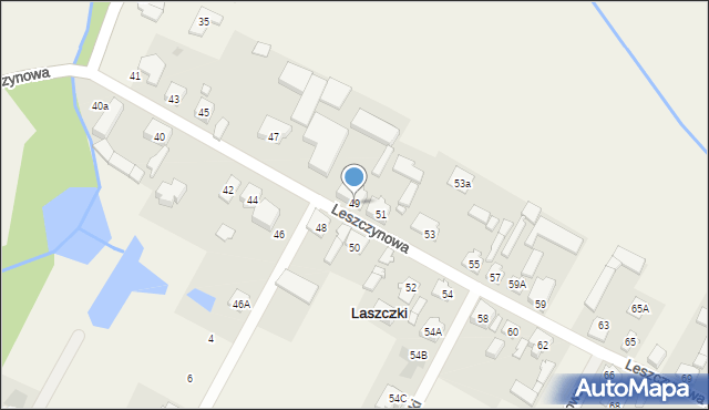 Laszczki, Leszczynowa, 49, mapa Laszczki