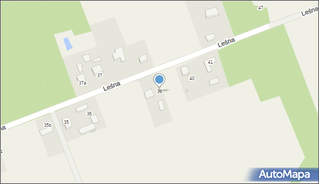 Latosówka, Leśna, 38, mapa Latosówka