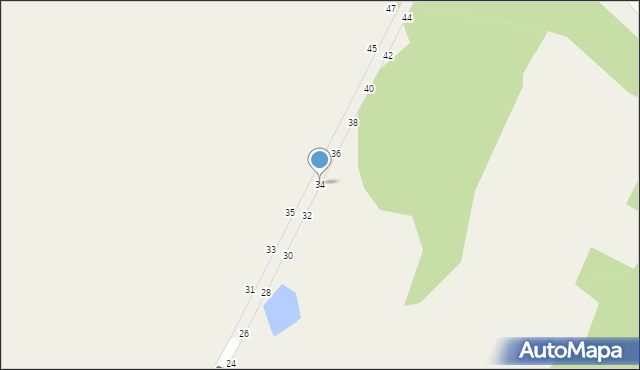 Łazieniec, Leśna, 34, mapa Łazieniec