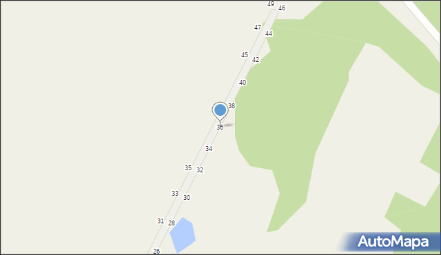 Łazieniec, Leśna, 36, mapa Łazieniec