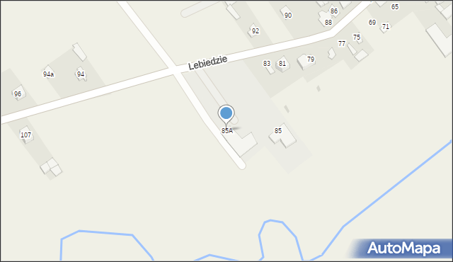 Lebiedzie, Lebiedzie, 85A, mapa Lebiedzie