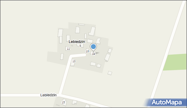 Lebiedzin, Lebiedzin, 14, mapa Lebiedzin