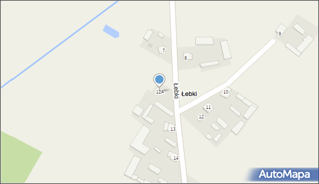 Łebki, Łebki, 12A, mapa Łebki