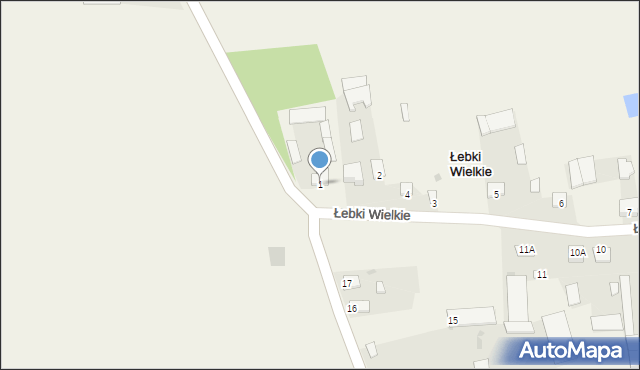 Łebki Wielkie, Łebki Wielkie, 1, mapa Łebki Wielkie