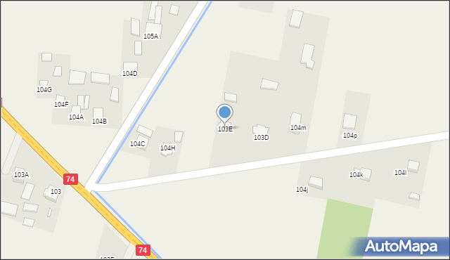 Lechów, Lechów, 103E, mapa Lechów