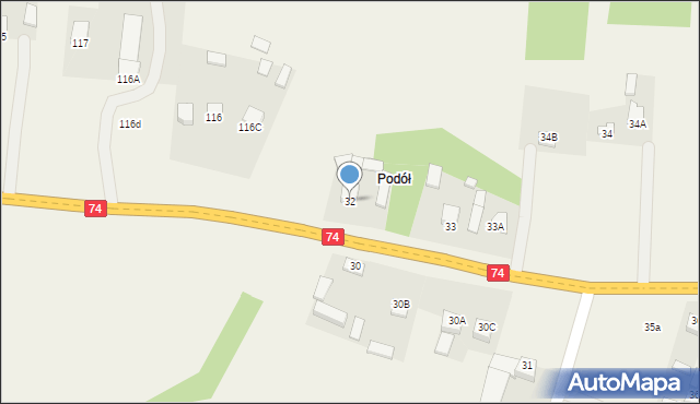 Lechów, Lechów, 32, mapa Lechów