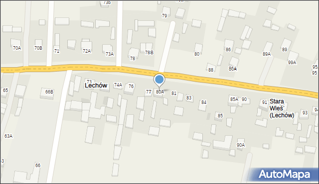 Lechów, Lechów, 80A, mapa Lechów