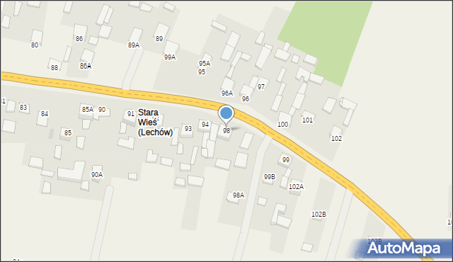 Lechów, Lechów, 98, mapa Lechów