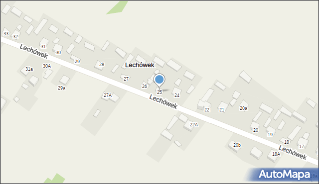 Lechówek, Lechówek, 25, mapa Lechówek
