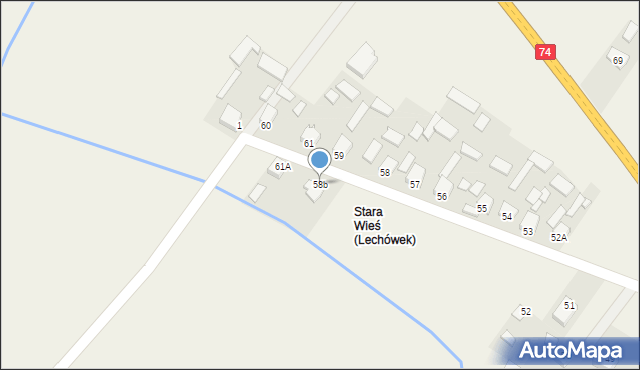 Lechówek, Lechówek, 58b, mapa Lechówek