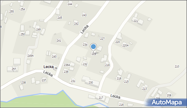 Lecka, Lecka, 229, mapa Lecka