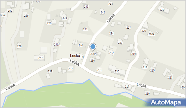 Lecka, Lecka, 236A, mapa Lecka