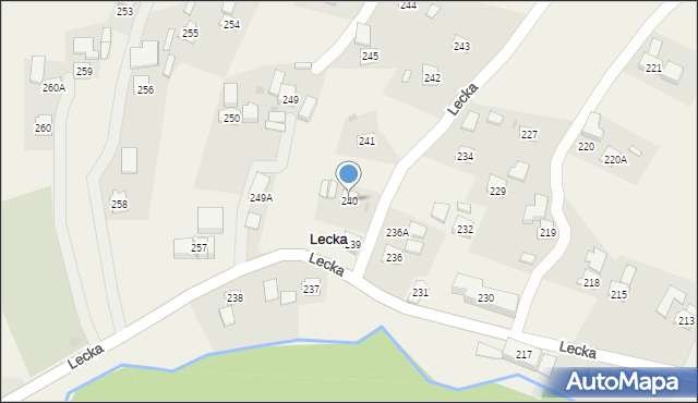 Lecka, Lecka, 240, mapa Lecka