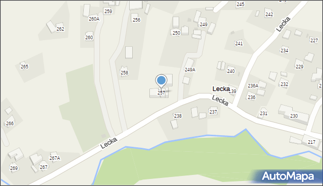 Lecka, Lecka, 257, mapa Lecka