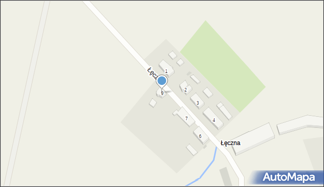 Łęczna, Łęczna, 9, mapa Łęczna