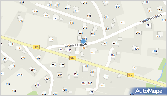 Lednica Górna, Lednica Górna, 102A, mapa Lednica Górna