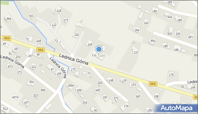 Lednica Górna, Lednica Górna, 111A, mapa Lednica Górna