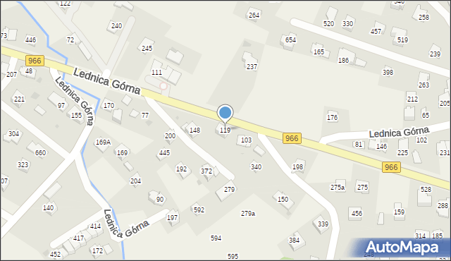 Lednica Górna, Lednica Górna, 119, mapa Lednica Górna