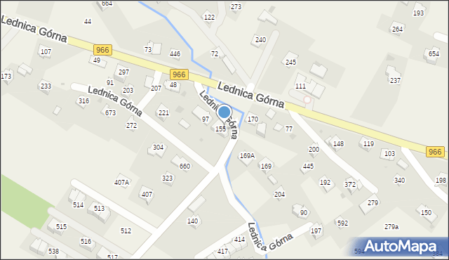 Lednica Górna, Lednica Górna, 155A, mapa Lednica Górna