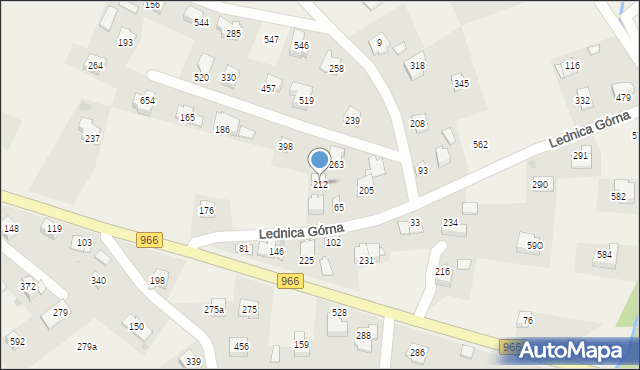 Lednica Górna, Lednica Górna, 212, mapa Lednica Górna