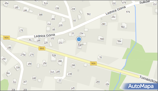 Lednica Górna, Lednica Górna, 216, mapa Lednica Górna