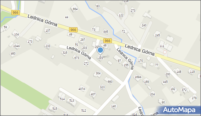 Lednica Górna, Lednica Górna, 221, mapa Lednica Górna