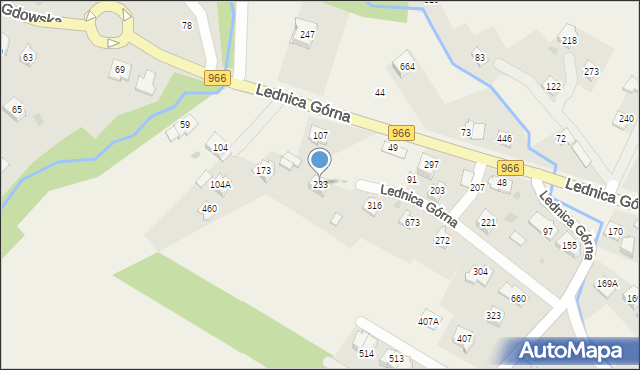 Lednica Górna, Lednica Górna, 233, mapa Lednica Górna