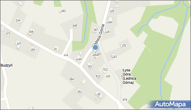 Lednica Górna, Lednica Górna, 241A, mapa Lednica Górna