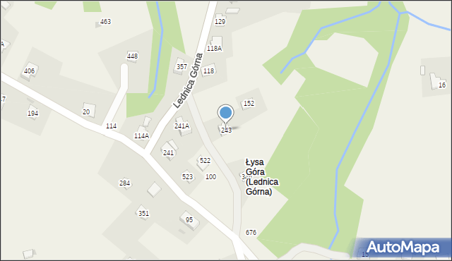 Lednica Górna, Lednica Górna, 243, mapa Lednica Górna