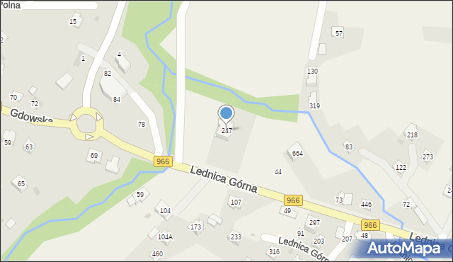 Lednica Górna, Lednica Górna, 247, mapa Lednica Górna