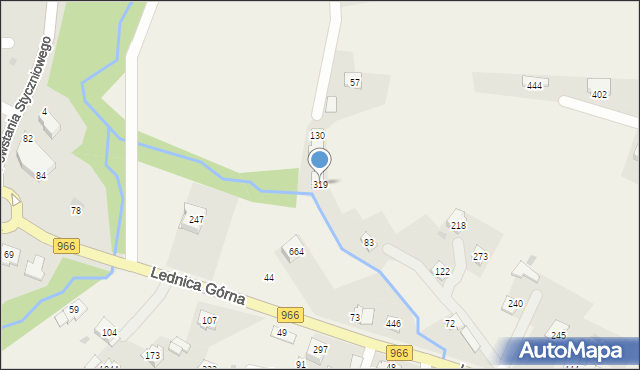 Lednica Górna, Lednica Górna, 319, mapa Lednica Górna